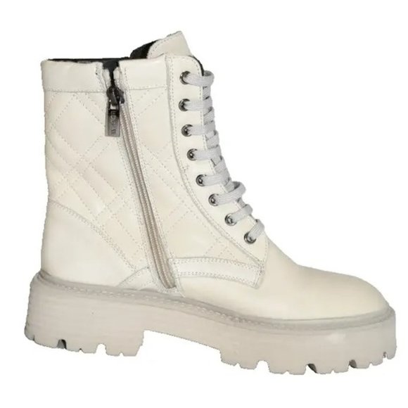 New! La Canadienne Yasmine Leather Bootie Natural White Size 41 EU 10.5 US DD372